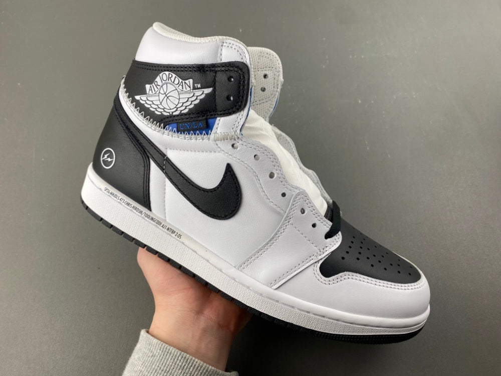 High Top Sneakers, Blue White Black Colorway, Lace Up Design, Casual Gift for Sneaker Fans
