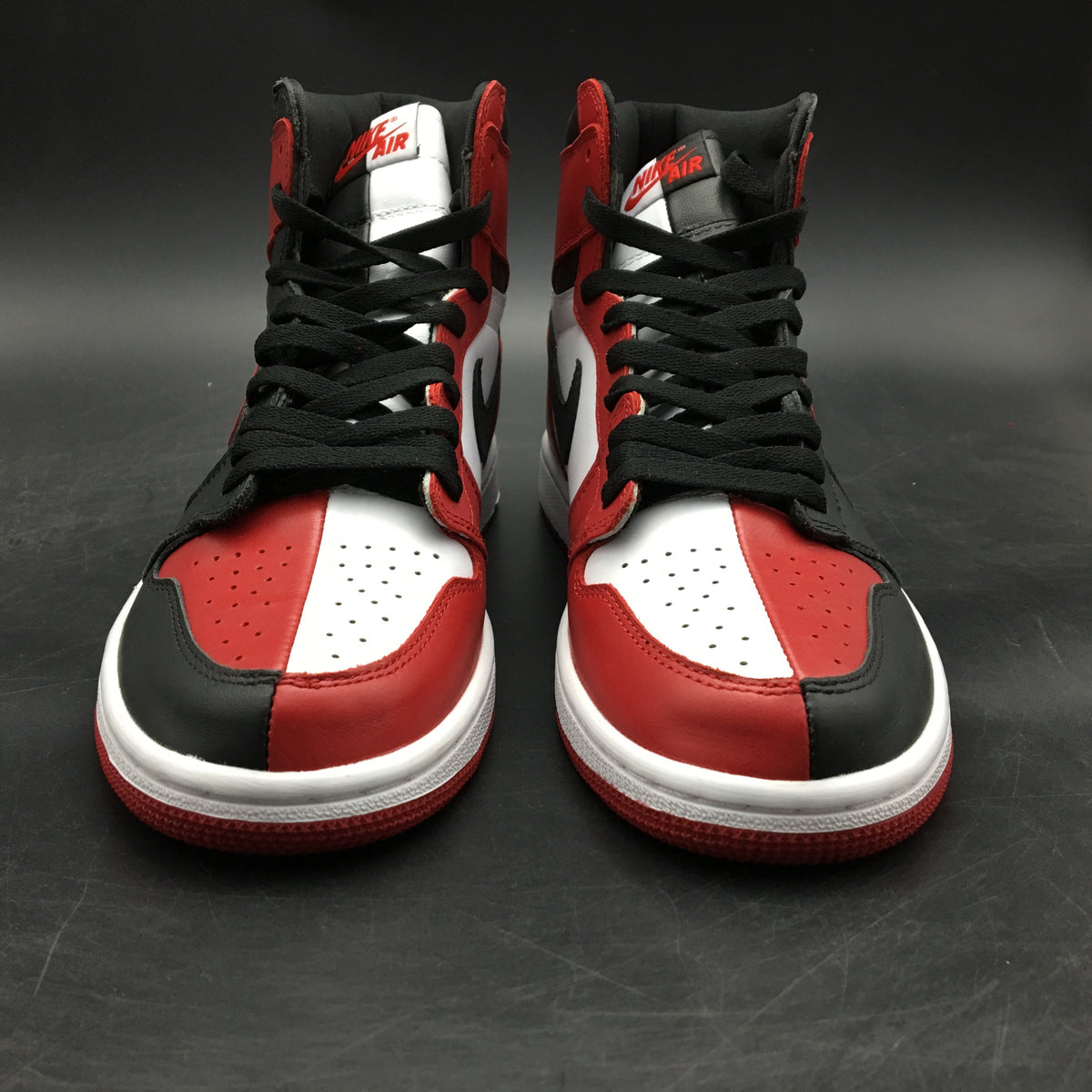 Sneakers, Red Black Colorway, Leather Footwear, Lace Up Design, Casual Gift for Sneaker Fans