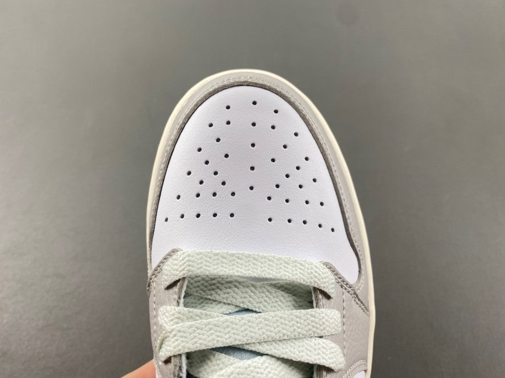 Retro Low Top Sneakers, White Gray Colorway, Lace Up Design, Casual Gift for Sneaker Fans