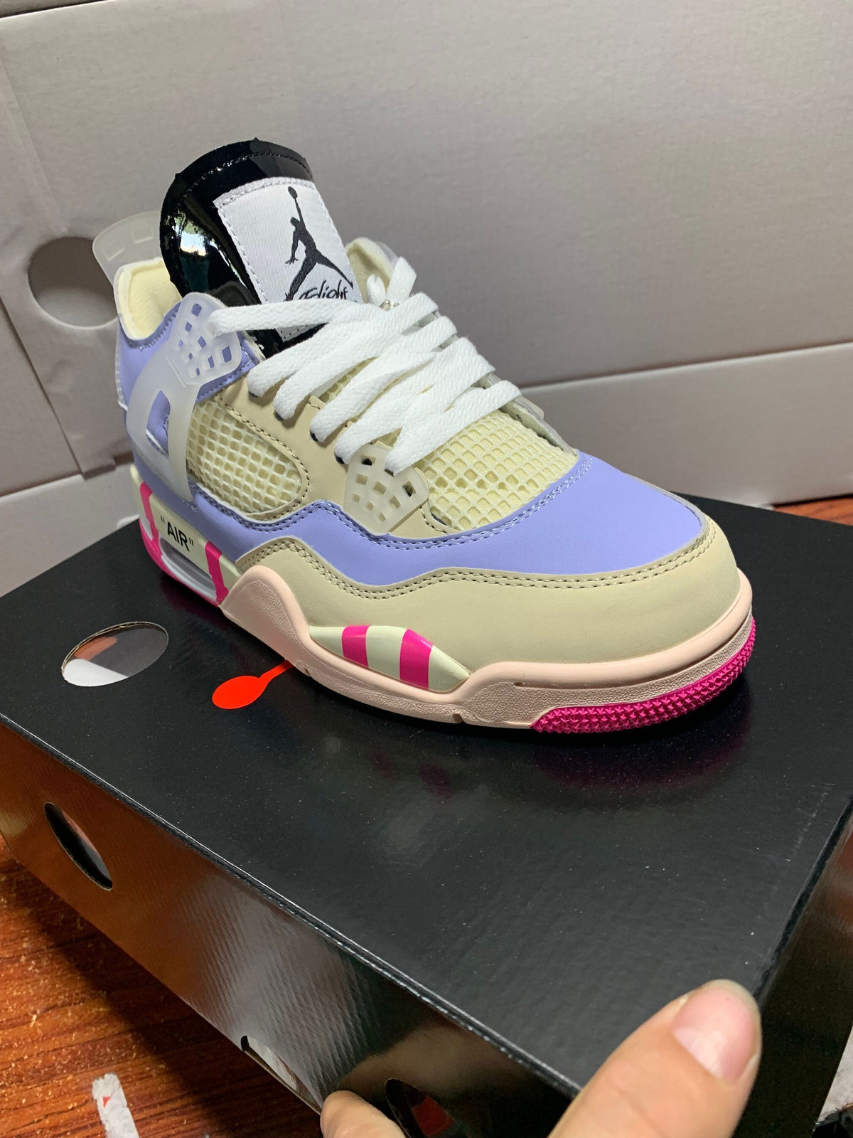 Low Top Sneakers, Gray Yellow Pink Colorway, Lace Up Design, Casual Gift for Sneaker Fans
