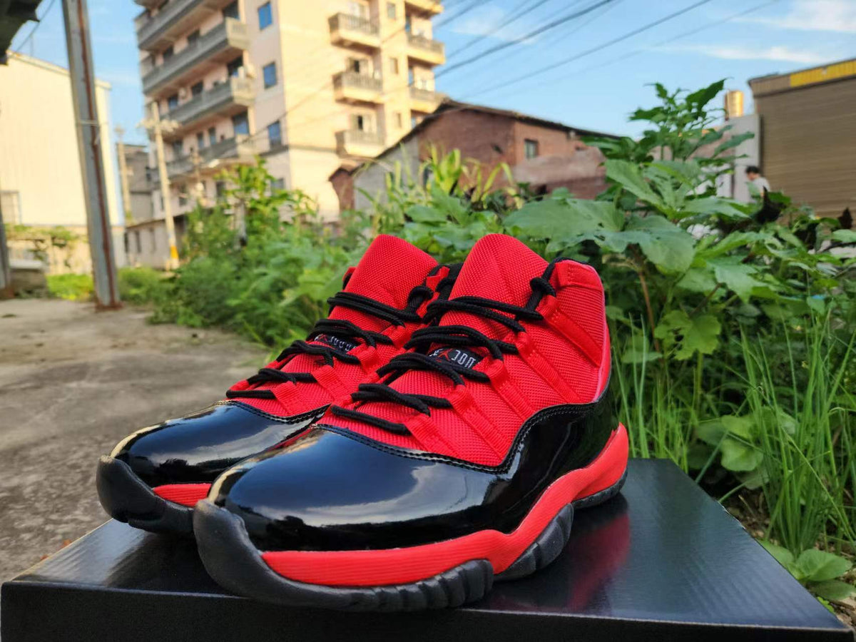 High Top Sneakers, Black Red Colorway, Lace Up Design, Casual Gift for Sneaker Fans
