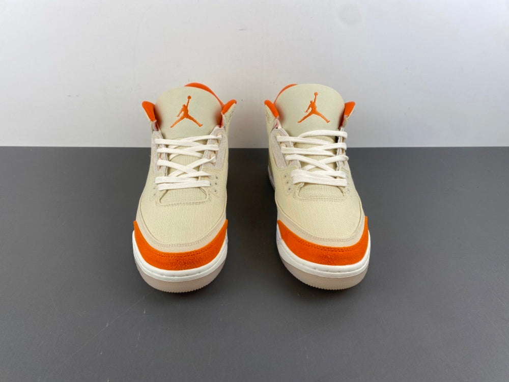 Retro Low Top Sneakers, Beige Orange Colorway, Leather Footwear, Lace Up Design, Casual Gift for Sneaker Fans