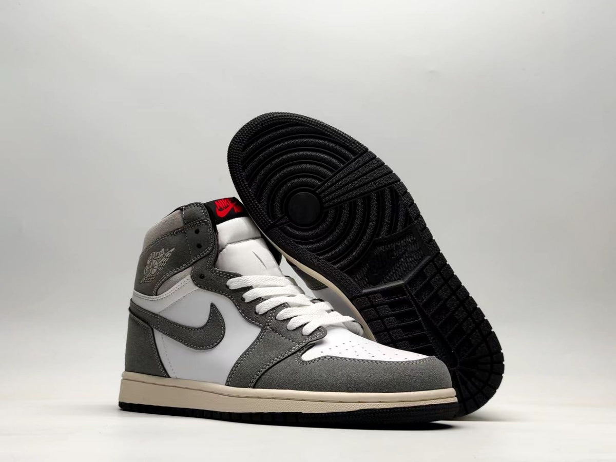 High Top Sneakers, Gray Black Colorway, Lace Up Design, Casual Gift for Sneaker Fans