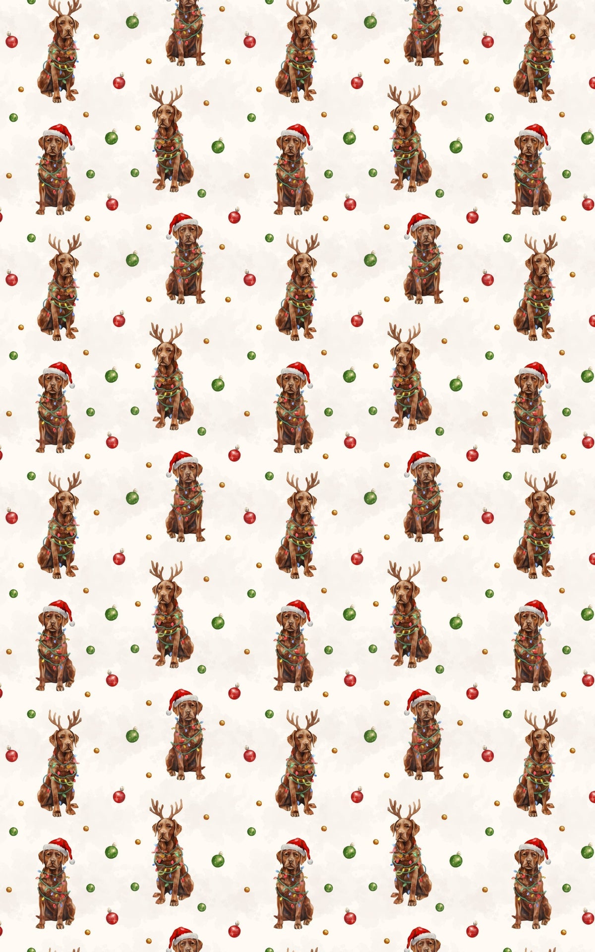 Dog Antlers Gift Wrap Roll, Labrador Christmas Wrapping Paper, Holiday Dog Present Wrap, Festive Pet Christmas Paper, Dog Lov