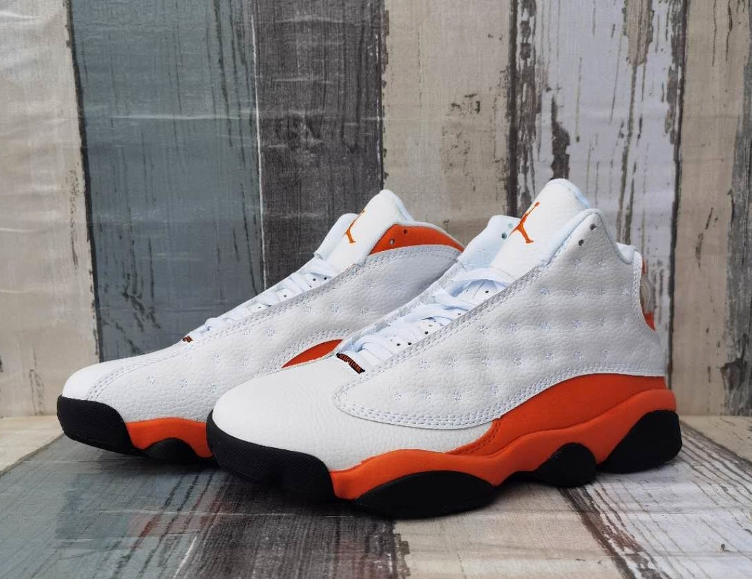Sneakers, White Red Orange Colorway, Lace Up Design, Casual Gift for Sneaker Fans