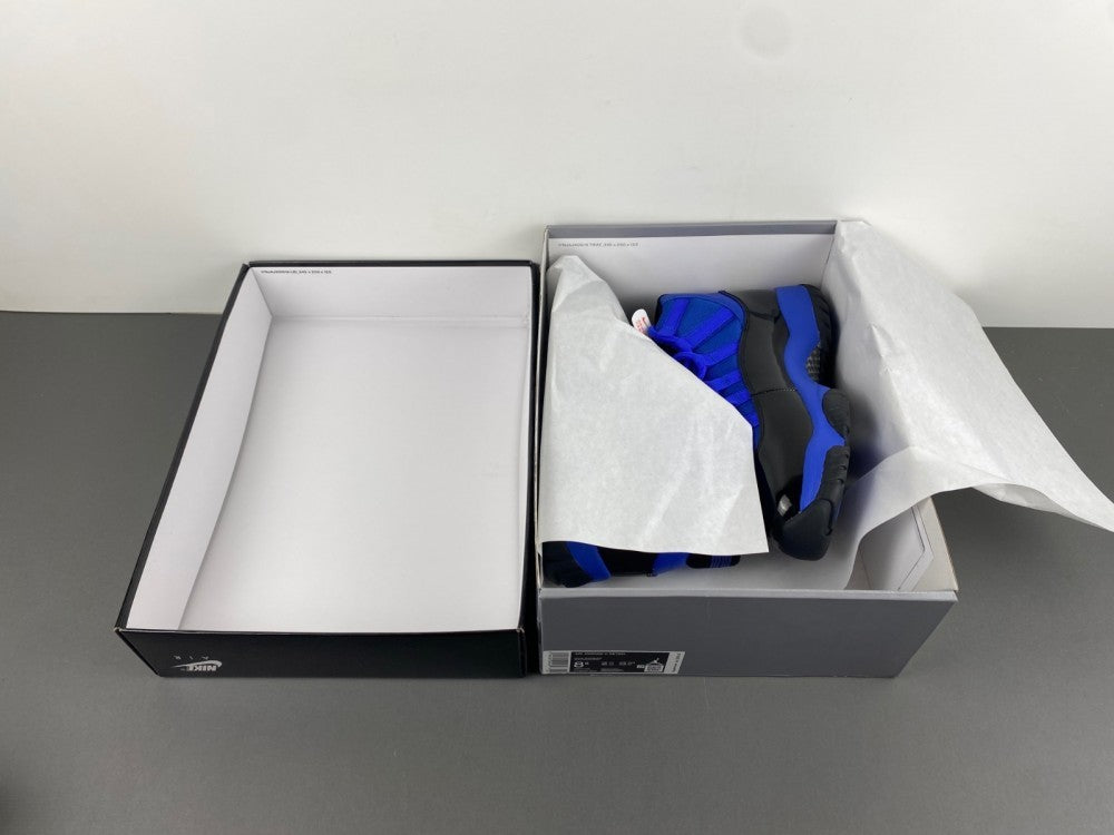 High Top Sneakers, Royal Blue Black Colorway, Leather Footwear, Lace Up Design, Casual Gift for Sneaker Fans