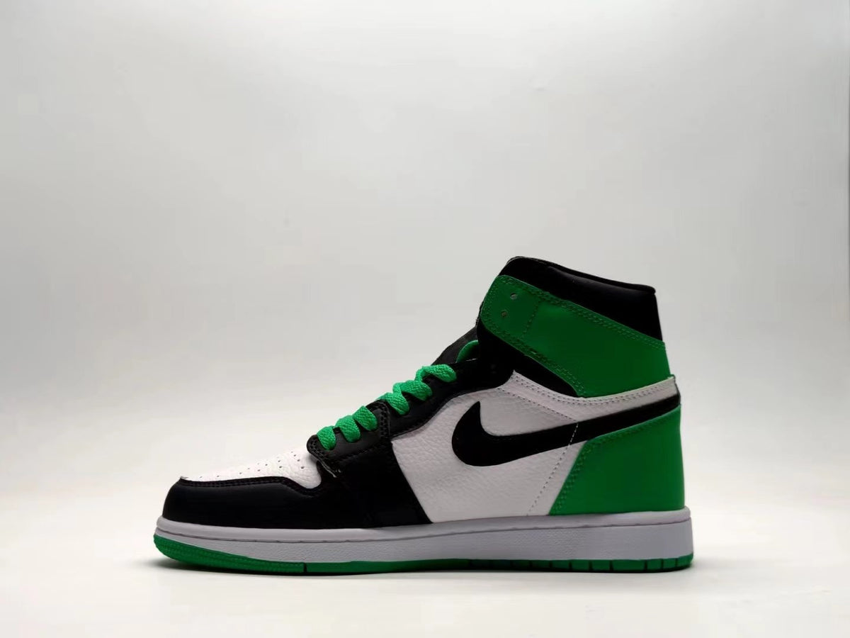 Sneakers, Black Green Colorway, Lace Up Design, Casual Gift for Sneaker Fans