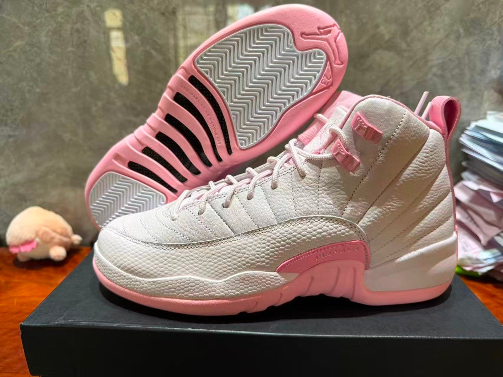 High Top Sneakers, White Pink Colorway, Lace Up Design, Casual Gift for Sneaker Fans