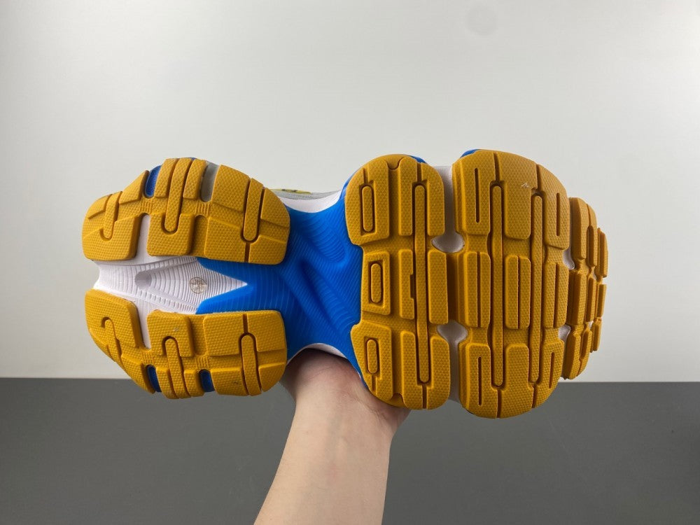 Low Top Sneakers, Blue Yellow Gray Colorway, Lace Up Design, Casual Gift for Sneaker Fans