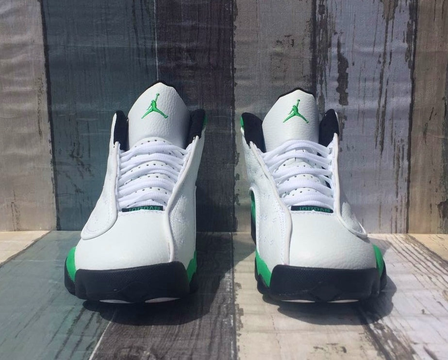 Sneakers, White Green Colorway, Lace Up Design, Casual Gift for Sneaker Fans
