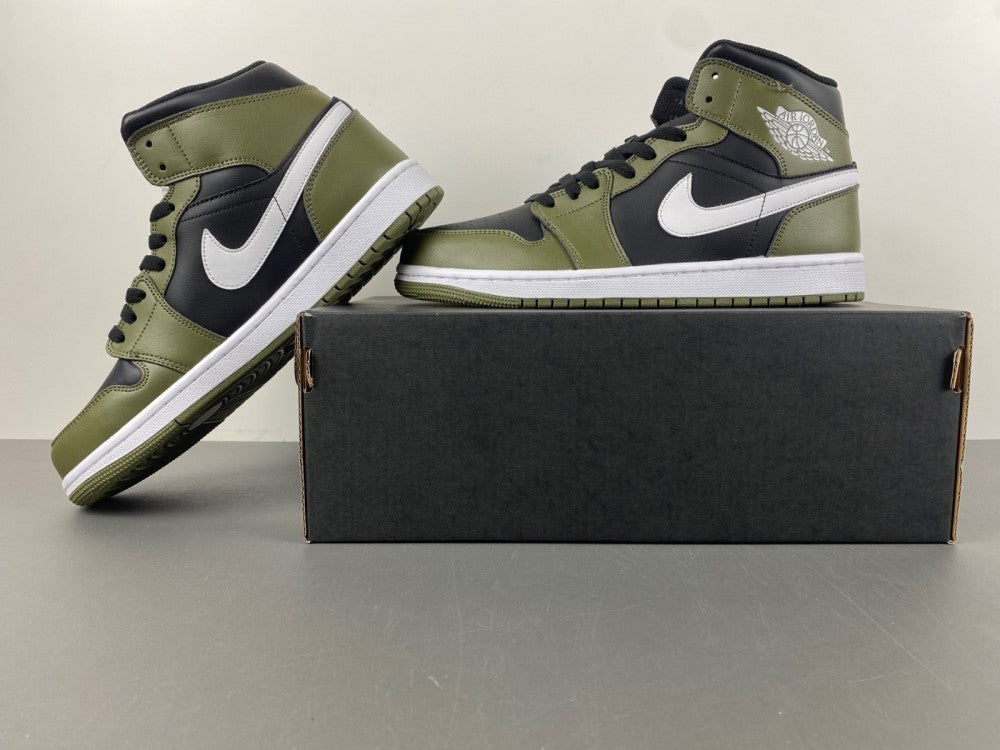 Mid Top Sneakers, Green Black Colorway, Lace Up Design, Casual Gift for Sneaker Fans
