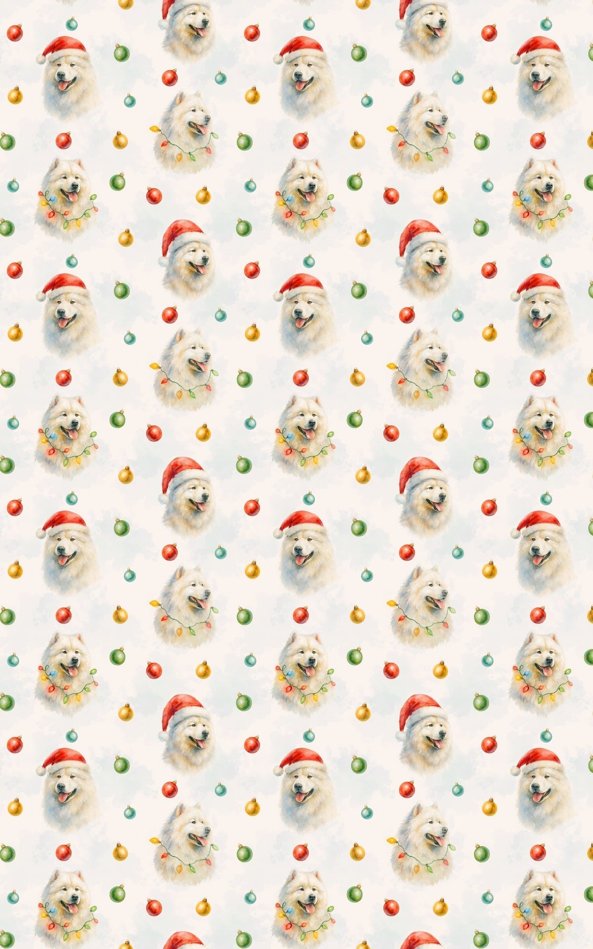 Winter Wonderland Dog Gift Wrap, Samoyed Christmas Wrapping Paper, Festive Samoyed Wrapping Paper, Holiday Pet Lover Christma