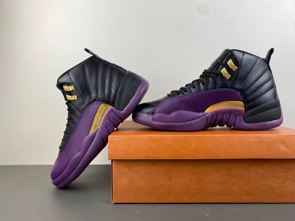 Retro High Top Sneakers, Black Yellow Purple Colorway, Leather Footwear, Lace Up Design, Casual Gift for Sneaker Fans