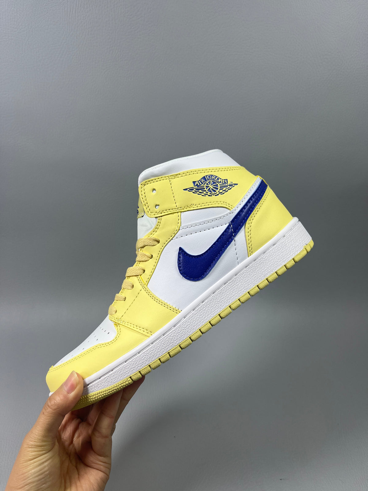 Sneakers, Yellow White Colorway, Lace Up Design, Casual Gift for Sneaker Fans