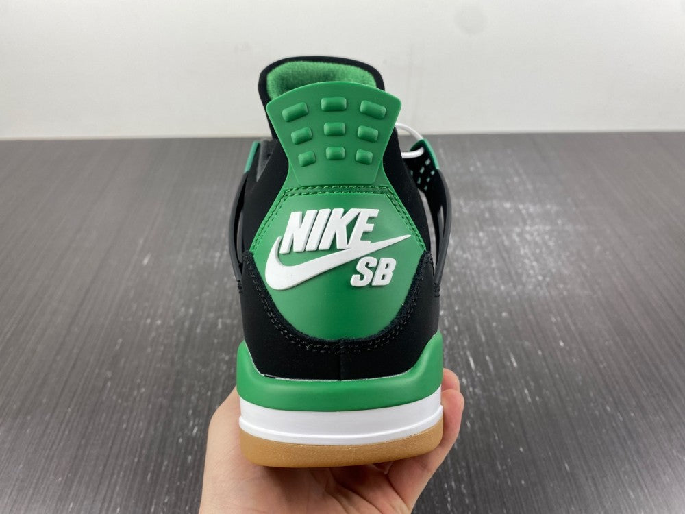 Sneakers, Black Green Colorway, Leather Footwear, Lace Up Design, Casual Gift for Sneaker Fans