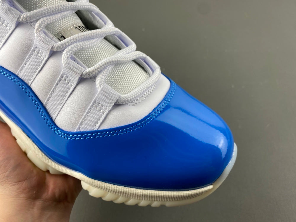 Low Top Sneakers, Blue White Colorway, Lace Up Design, Casual Gift for Sneaker Fans