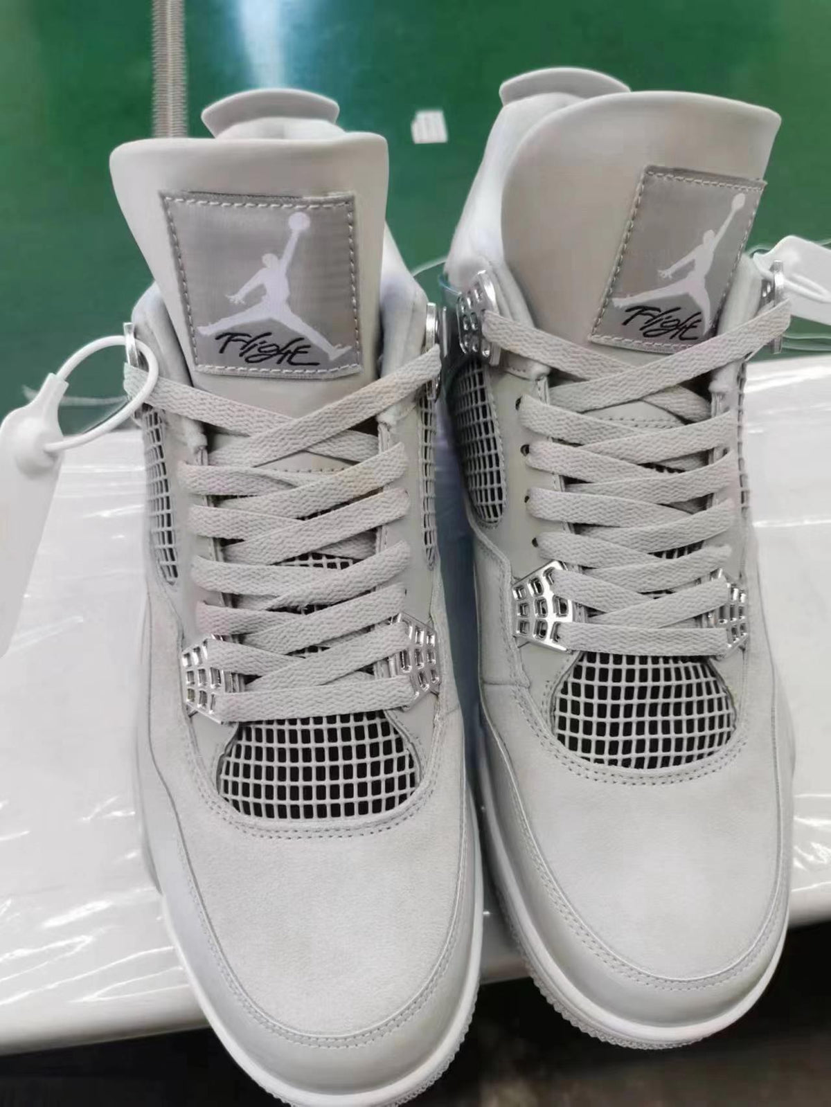 Retro Basketball Shoes, Gray Silver Colorway, Metallic Finish, Lace Up Design, Casual Gift for Shoe Lovers