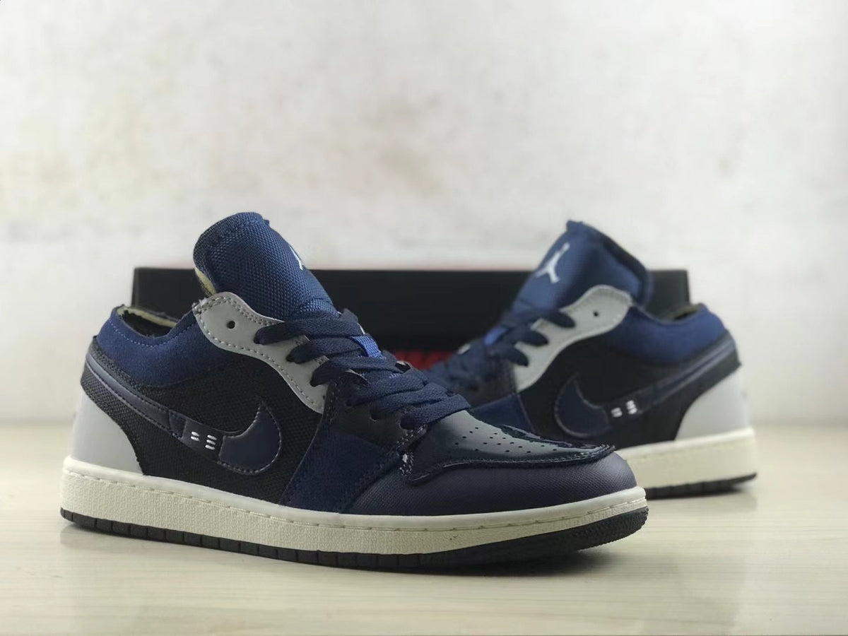 Low Top Sneakers, Midnight Blue Colorway, Lace Up Design, Casual Gift for Sneaker Fans