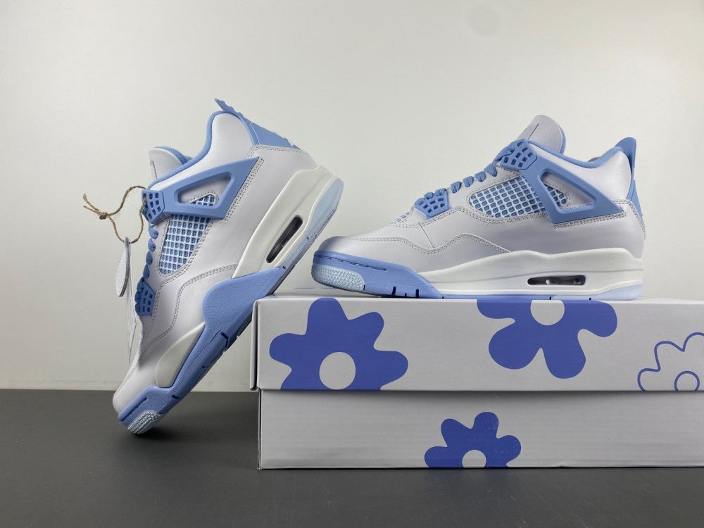 Low Top Sneakers, White Blue Colorway, Lace Up Design, Casual Gift for Sneaker Fans