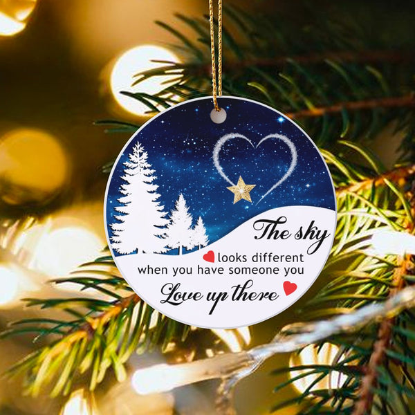 Sympathy Christmas Ornament, The Sky Looks Different Memorial Ornament, Bereavement Keepsake Ornament, Loss of Loved One Holi