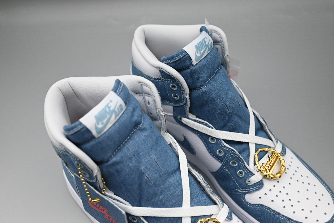 Sneakers, Blue White Colorway, Lace Up Design, Casual Gift for Sneaker Fans