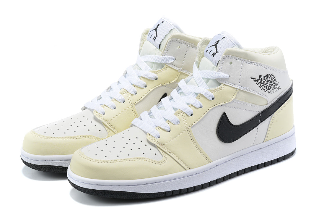 Sneakers, Cream Black Colorway, Lace Up Design, Casual Gift for Sneaker Fans