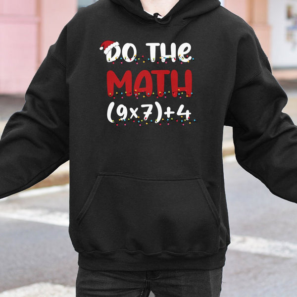 Holiday Math Equation Hoodie, Math Teacher Christmas Hoodie, Humorous Teacher Xmas Hoodie, Math Educator Pullover, Winter Tea