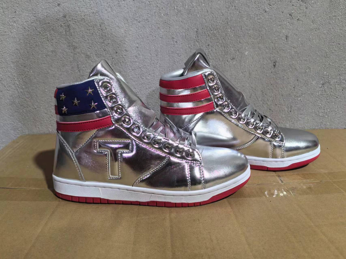 Boots, Silver Colorway, Lace Up Design, Casual Gift for Shoe Lovers