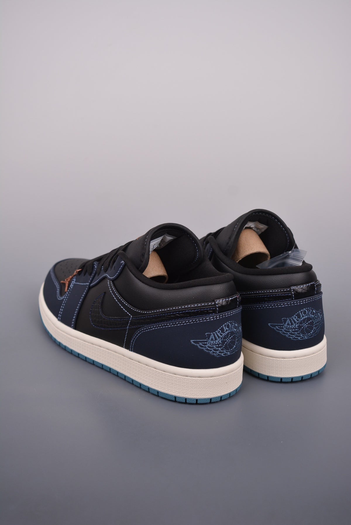 Retro Low Top Sneakers, Blue White Black Navy Colorway, Lace Up Design, Casual Gift for Sneaker Fans