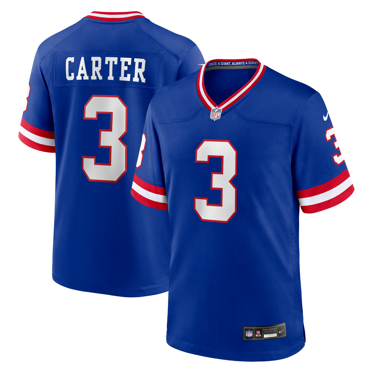 New York Giants Abdul Carter Royal Alternate 2 Game Jersey