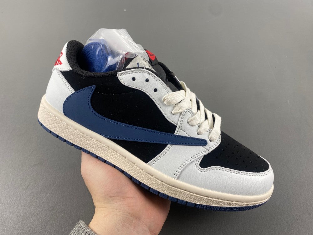 Low Top Sneakers, Blue White Black Colorway, Reverse Hook Design, Lace Up Design, Casual Gift for Sneaker Fans