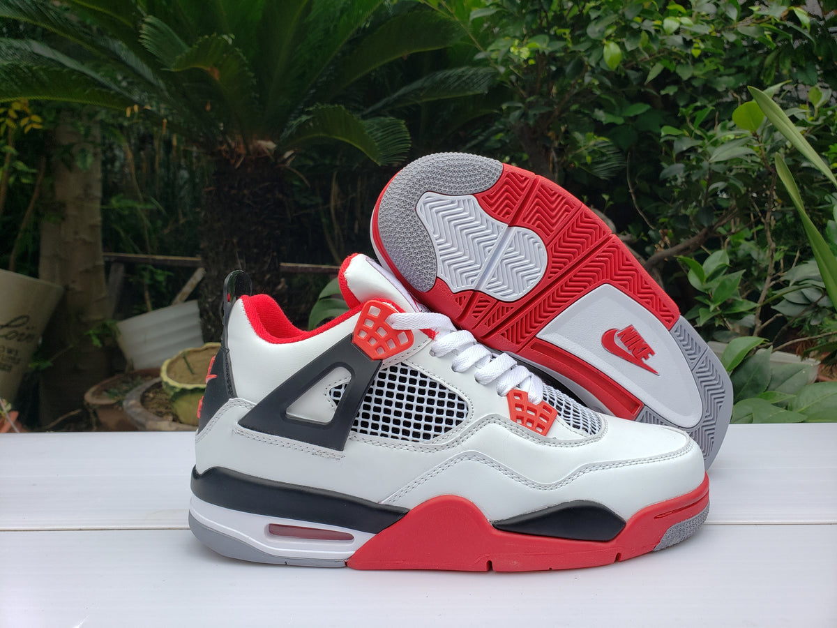Sneakers, White Black Red Colorway, Lace Up Design, Casual Gift for Sneaker Fans