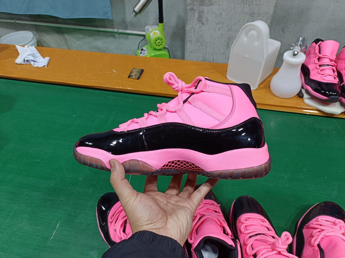 High Top Sneakers, Black Red Pink Colorway, Lace Up Design, Casual Gift for Sneaker Fans