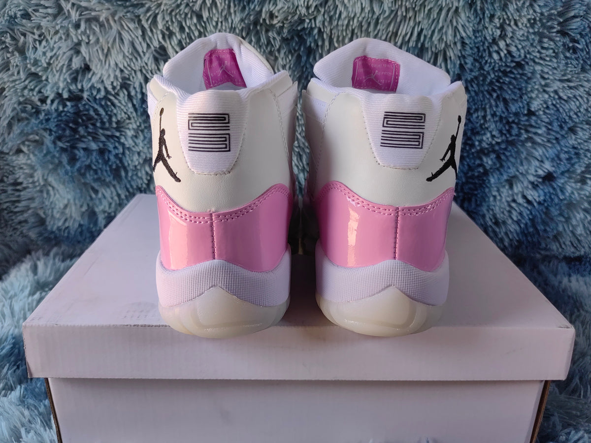 Low Top Sneakers, White Pink Colorway, Lace Up Design, Casual Gift for Sneaker Fans