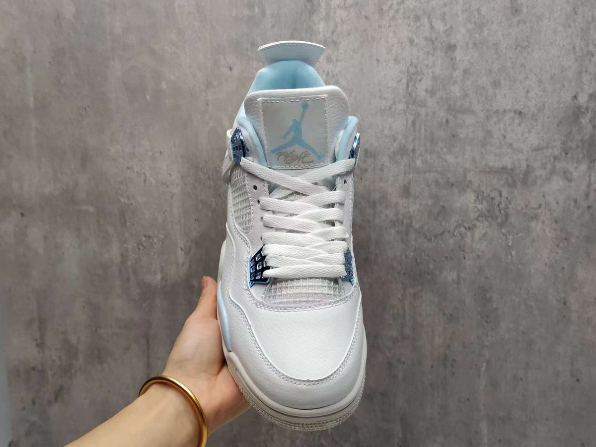 Mid Top Sneakers, Blue Colorway, Lace Up Design, Casual Gift for Sneaker Fans