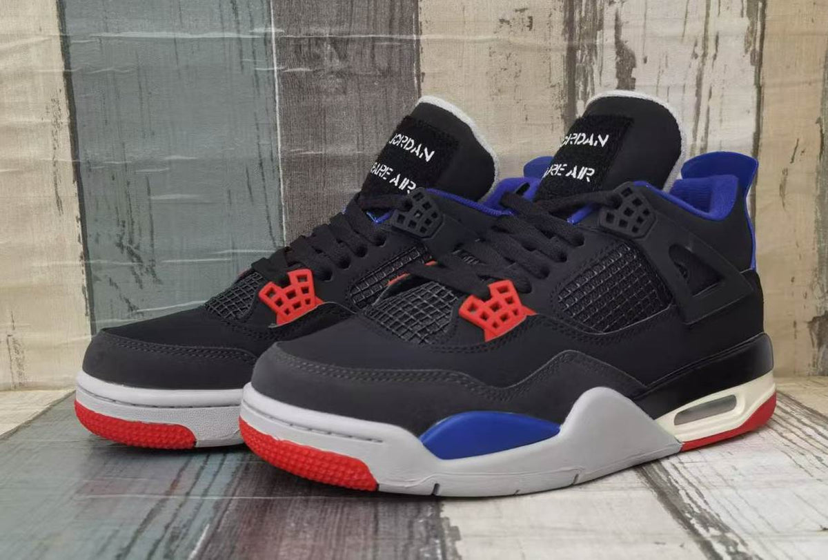 Low Top Sneakers, Blue Black Red Colorway, Lace Up Design, Casual Gift for Sneaker Fans
