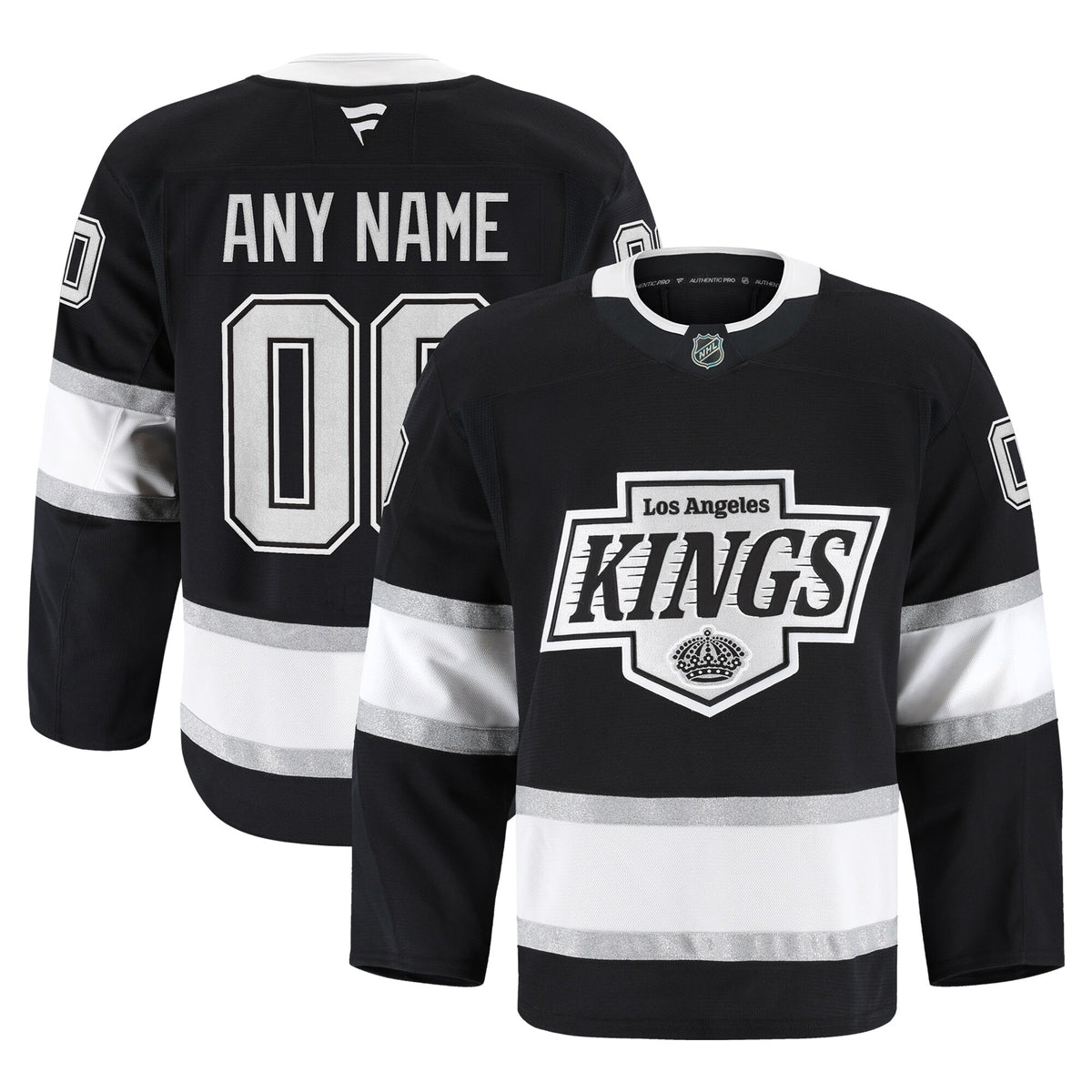 Los Angeles Kings Fanatics Black Home Authentic Pro Custom Jersey