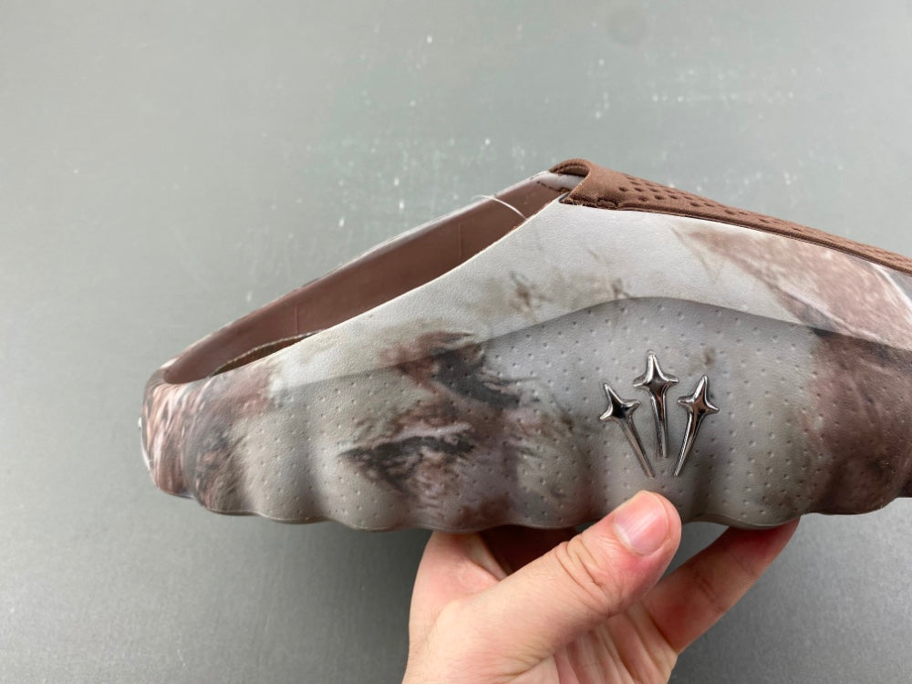 Slides, Brown Colorway, Camouflage Pattern, Slip On Design, Casual Gift for Shoe Lovers