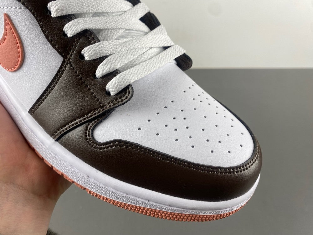 Low Top Sneakers, White Black Orange Colorway, Lace Up Design, Casual Gift for Sneaker Fans