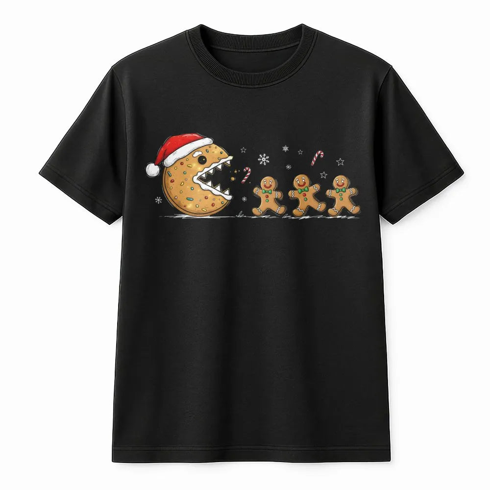Humorous Holiday Cookie Graphic Shirt, Gingerbread Man Christmas T-Shirt, Adorable Xmas Cookie Tee, Winter Holiday Shirt, Gam