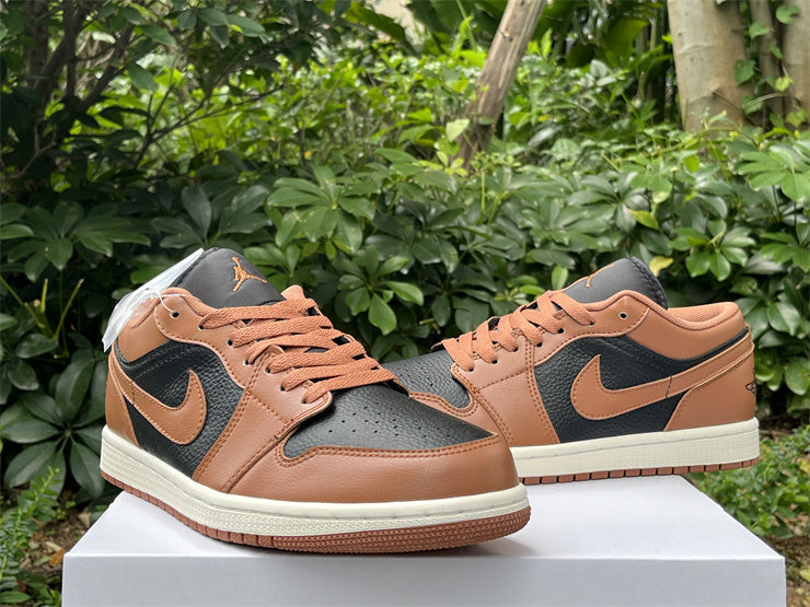 Low Top Sneakers, Black Brown Colorway, Lace Up Design, Casual Gift for Sneaker Fans