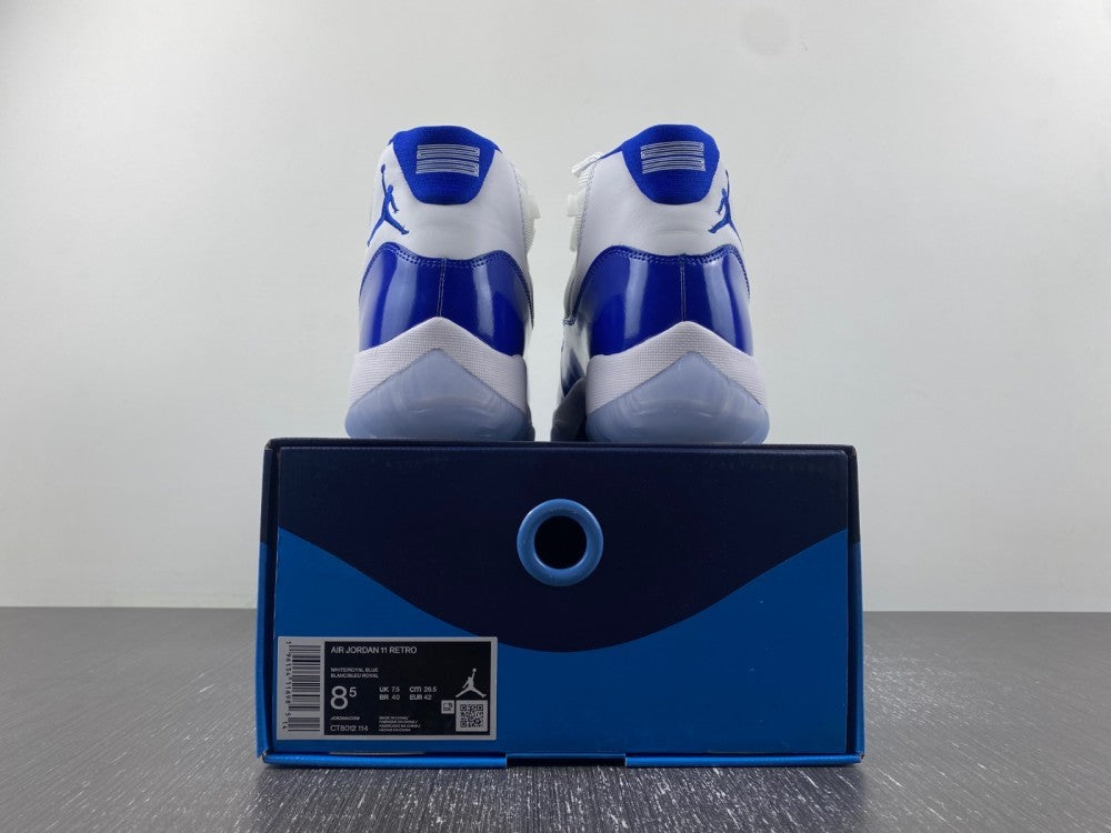 Sneakers, White Blue Colorway, Leather Footwear, Lace Up Design, Casual Gift for Sneaker Fans