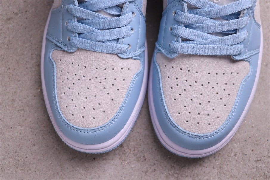 Low Top Sneakers, Blue Colorway, Lace Up Design, Casual Gift for Sneaker Fans
