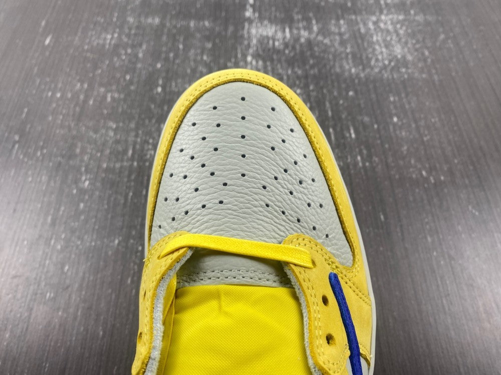 Low Top Sneakers, Blue White Yellow Colorway, Reverse Hook Design, Lace Up Design, Casual Gift for Sneaker Fans
