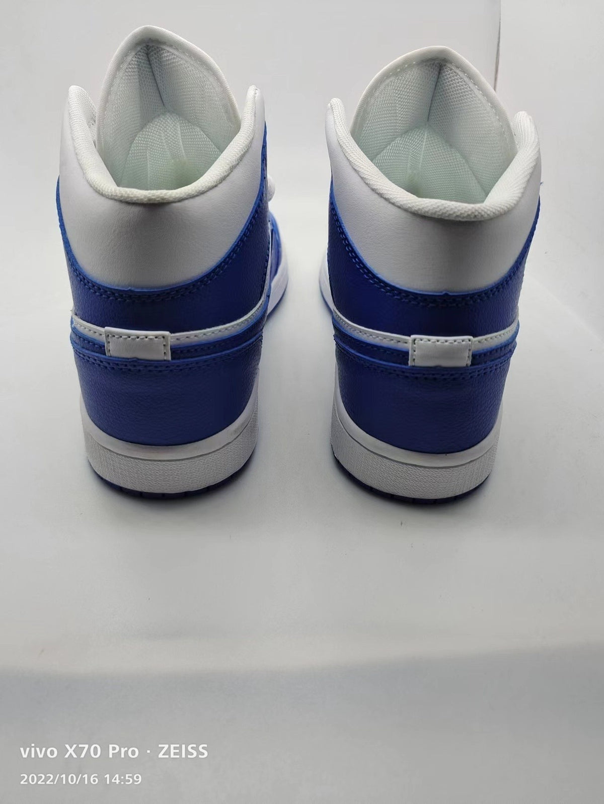 Sneakers, Blue White Colorway, Lace Up Design, Casual Gift for Sneaker Fans