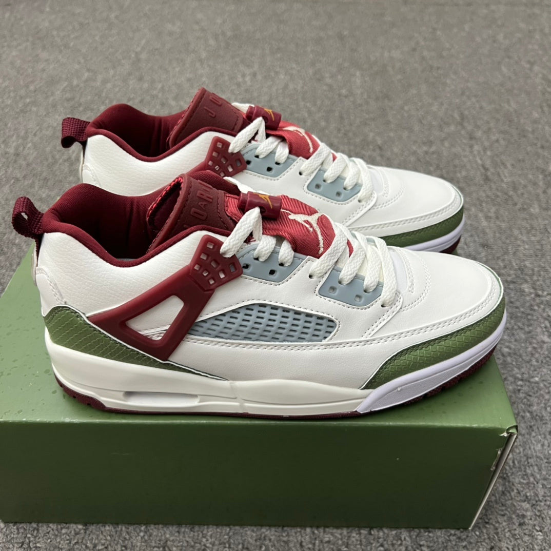 Low Top Sneakers, White Red Green Colorway, Lace Up Design, Casual Gift for Sneaker Fans
