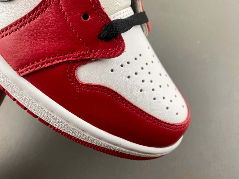Low Top Sneakers, White Red Colorway, Lace Up Design, Casual Gift for Sneaker Fans