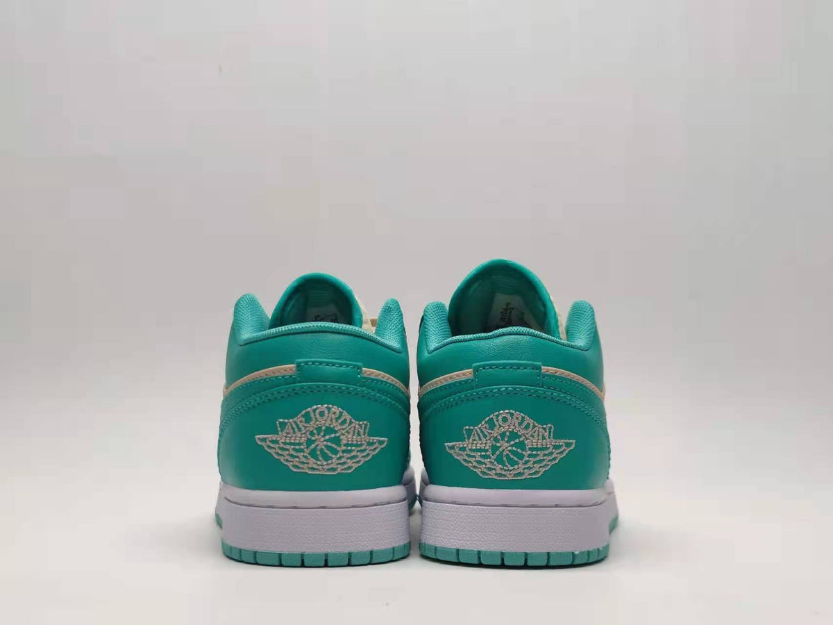 Low Top Sneakers, Blue Green Colorway, Lace Up Design, Casual Gift for Sneaker Fans