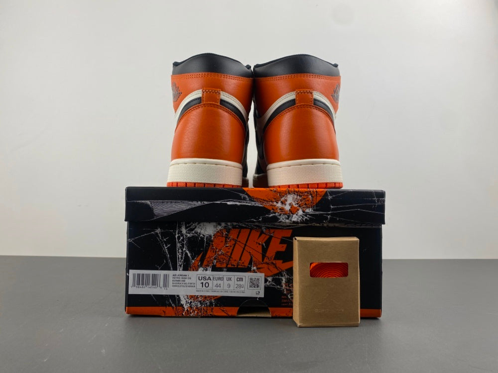 High Top Sneakers, White Black Orange Colorway, Lace Up Design, Casual Gift for Sneaker Fans