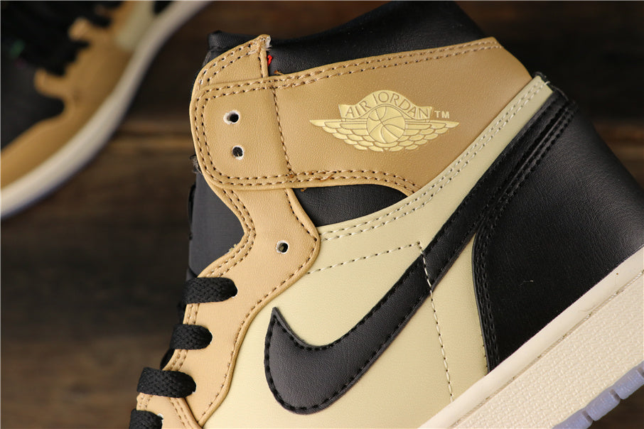 Sneakers, Beige Black Colorway, Lace Up Design, Casual Gift for Sneaker Fans